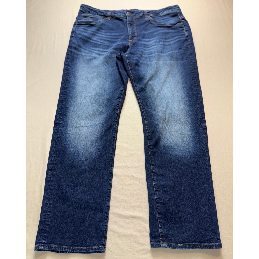 Buffalo David Bitton Relaxed Straight Driven Jeans Blue Mens 40x32 Medium Wash